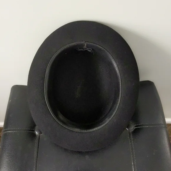 Rare Vintage 1990's Emporio Armani Italy Archival Satin Top Wool Hard Bowler Hat